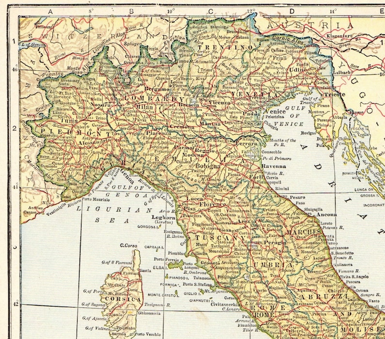 Подробная карта италии на русском языке с городами и провинциями