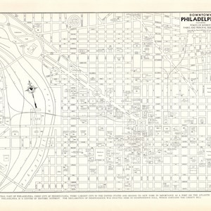 1937 Antique PHILADELPHIA Street Map Vintage City Map of Philadelphia Gallery Wall Decor Anniversary Gift for Birthday Wedding 2498