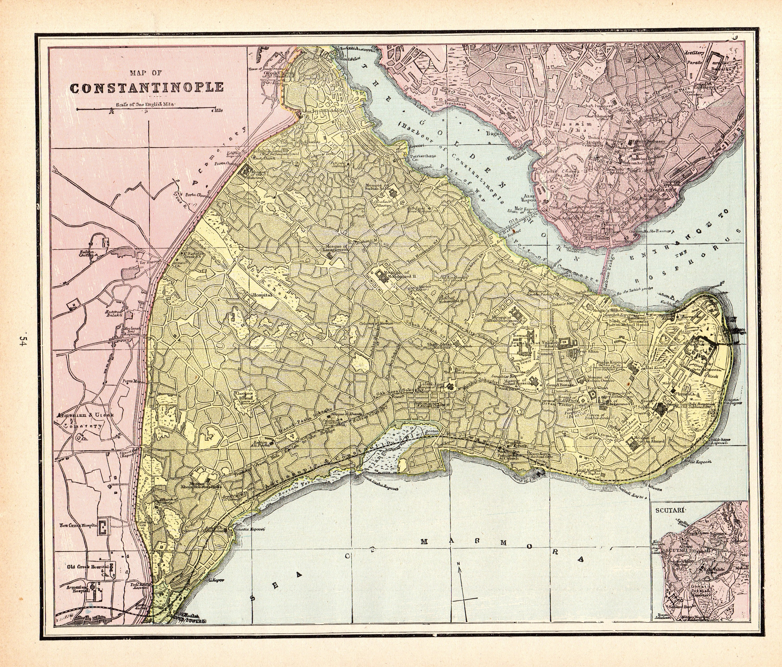 Карта константинополя в средние века