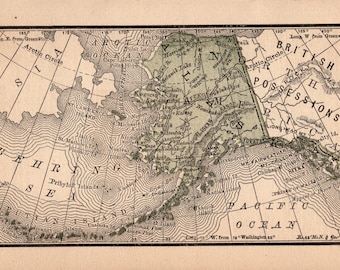 Alaska State Wall Map Large Print Poster - 24