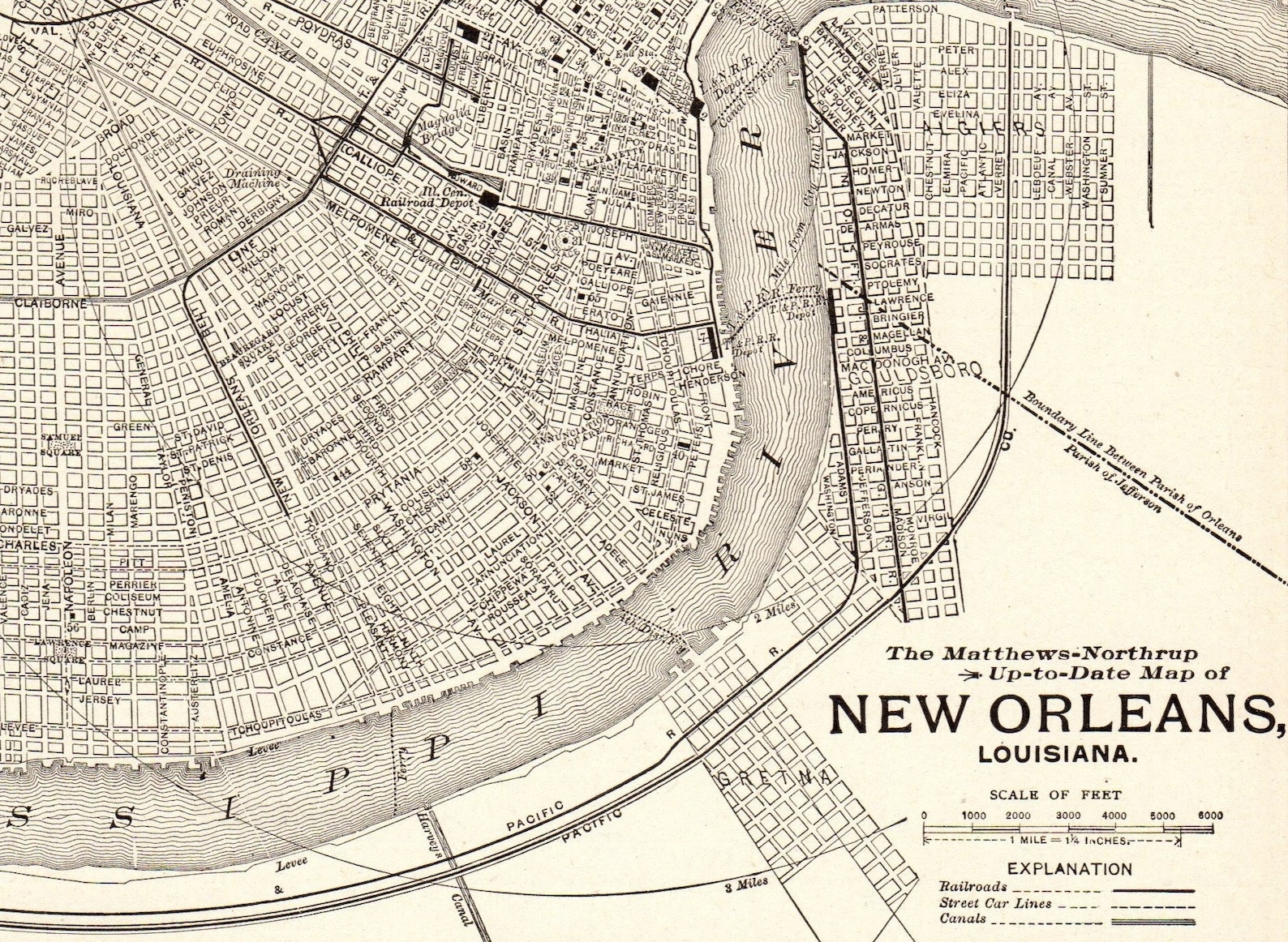 1927 Antique NEW ORLEANS City Map Street Map of New Orleans | Etsy
