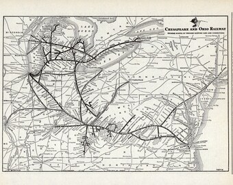 C and O Railroad Map - Etsy