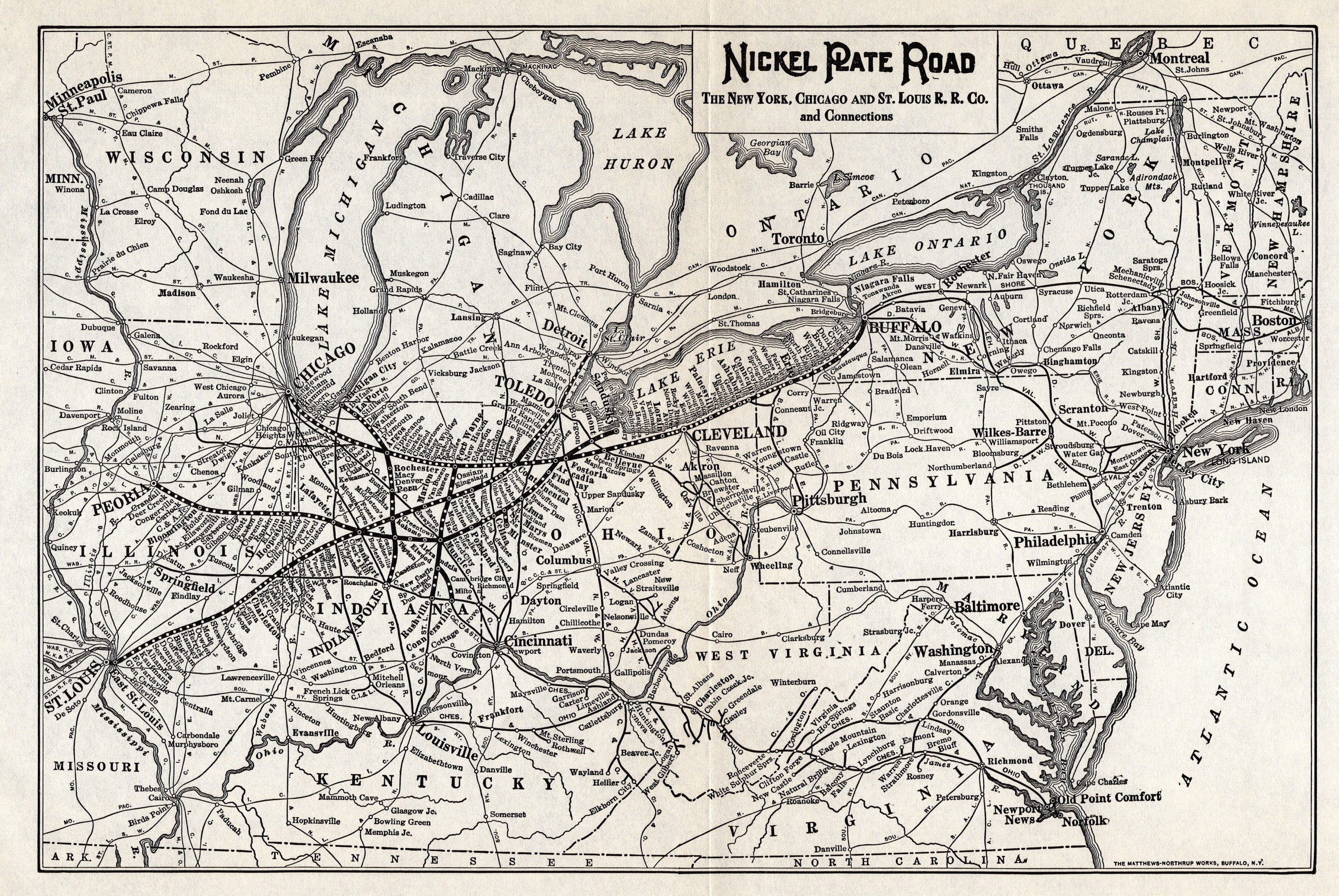 Nickel Plate Railroad Map 1941 Antique Nickel Plate Road Railroad Map New York Chicago & | Etsy Canada