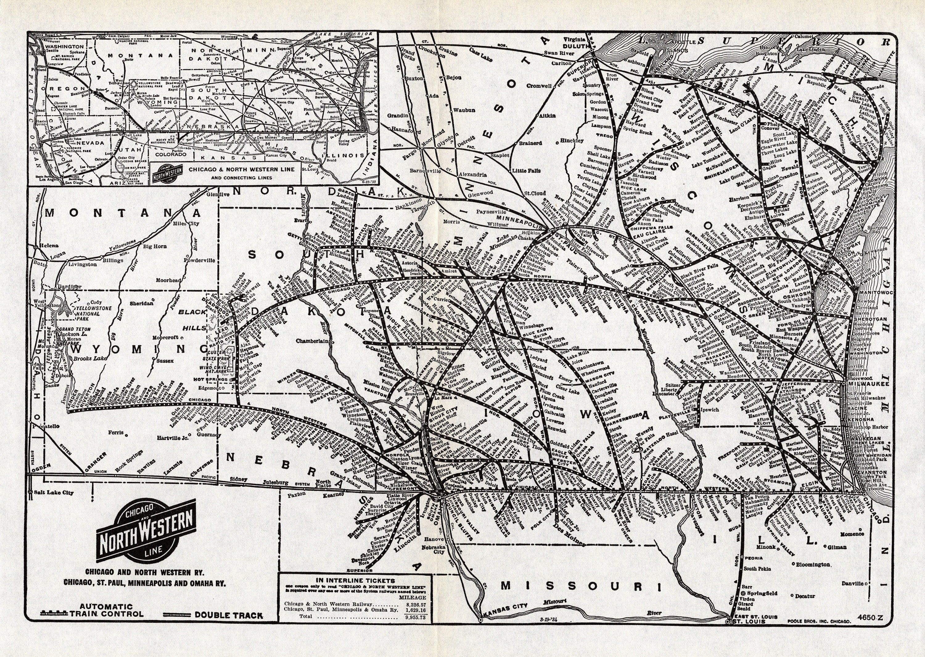 Chicago And Northwestern Railroad Map 1940 Antique Chicago Northwestern Railroad Map Chicago - Etsy Israel