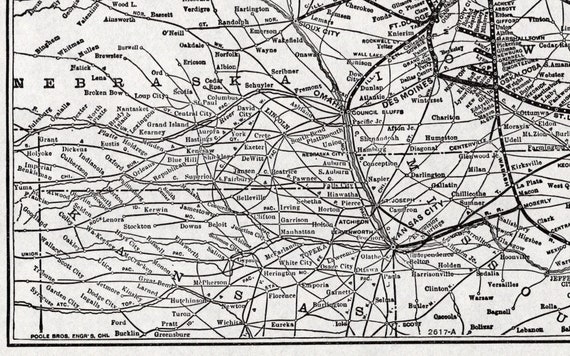 Minneapolis And St Louis Railroad Map 1940 Antique Minneapolis And St Louis Railroad Map Peoria | Etsy Uk