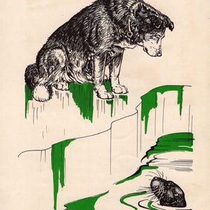 Vintage Alaskan Malamute Print Wall Art Decor 1940 Diana Thorne Malamute Illustration Birthday Gift for Anniversary 10816f