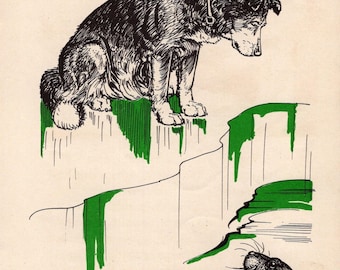 Vintage Alaskan Malamute Print Wall Art Decor 1940 Diana Thorne Malamute Illustration Birthday Gift for Anniversary 10816f