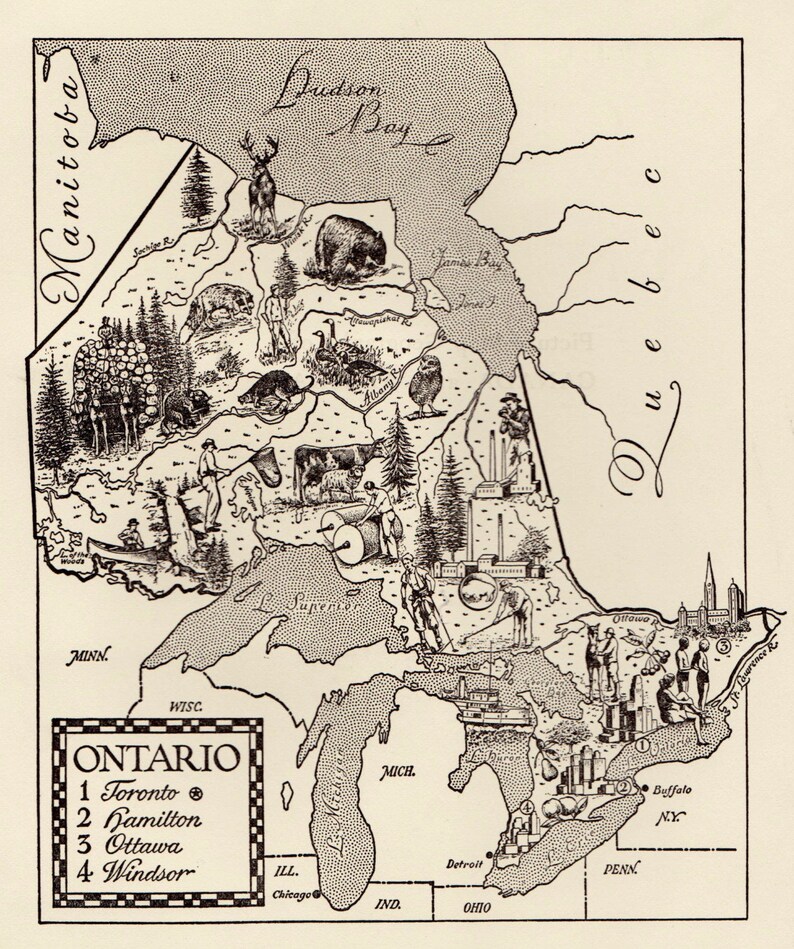 Haus Wohnen 1950er Jahre Antike Ontario Kanada Bild Karte