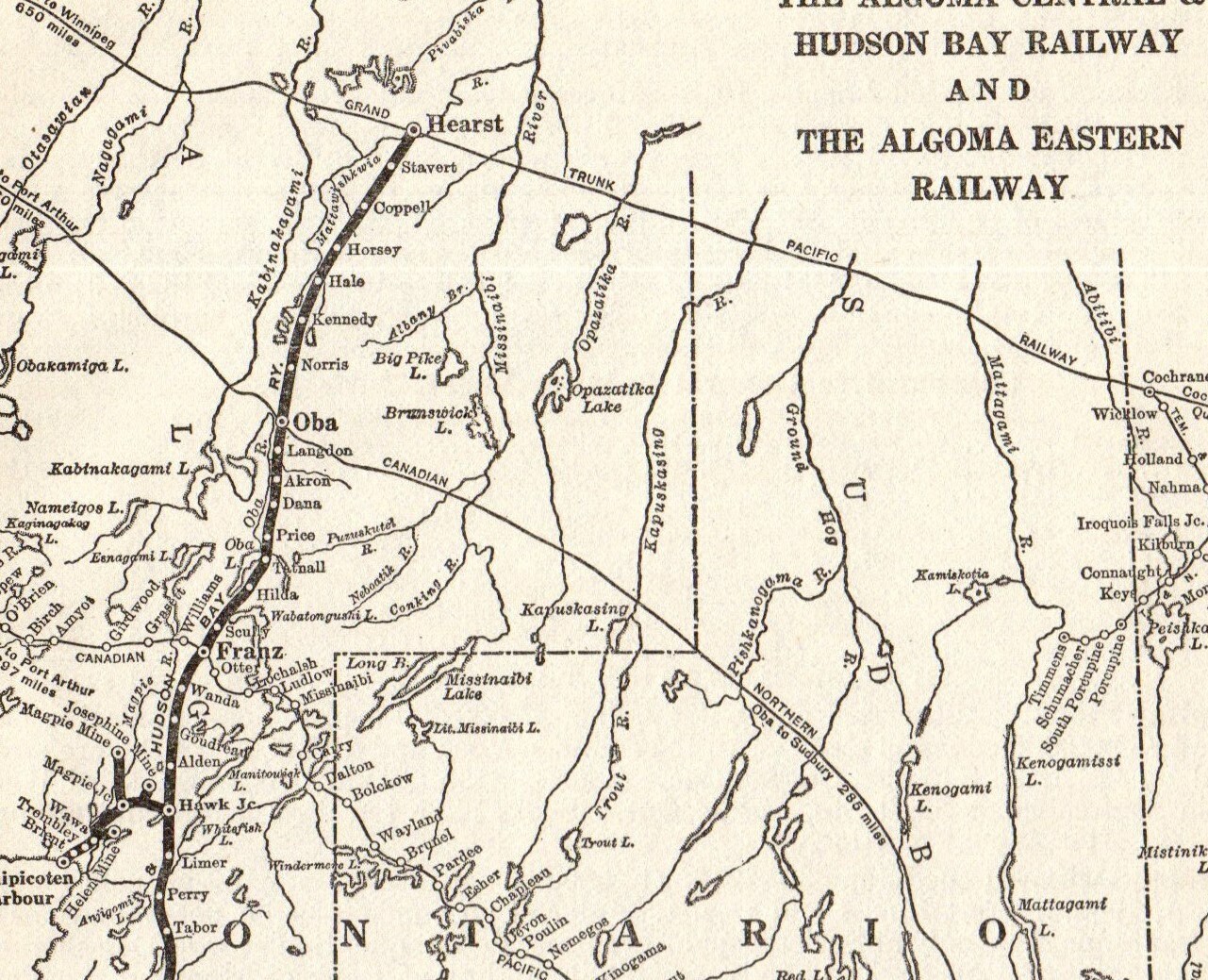 1914 Antique Algoma Central and Hudson Bay Railway Map Algoma Etsy