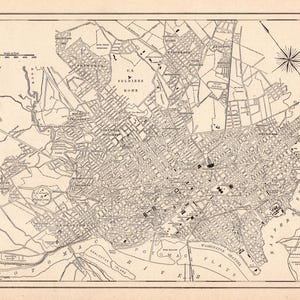 1905 Antike WASHINGTON DC Stadt KARTE Straßen Karte von Washington dc Schwarzweiß Galerie Wanddekoration Hochzeit Geburtstag Geschenk 3181