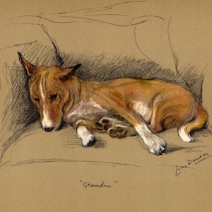 Vintage Basenji Print 1940s Lucy Dawson Basenji Illustration Wall Art Decor Gift for Birthday 11130d