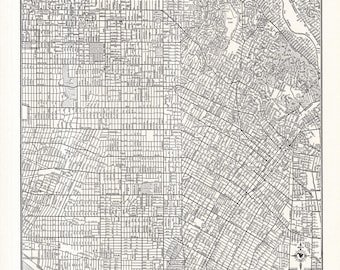 1960's LA Map- Downtown Los Angeles- Vintage Road Atlas - Etsy