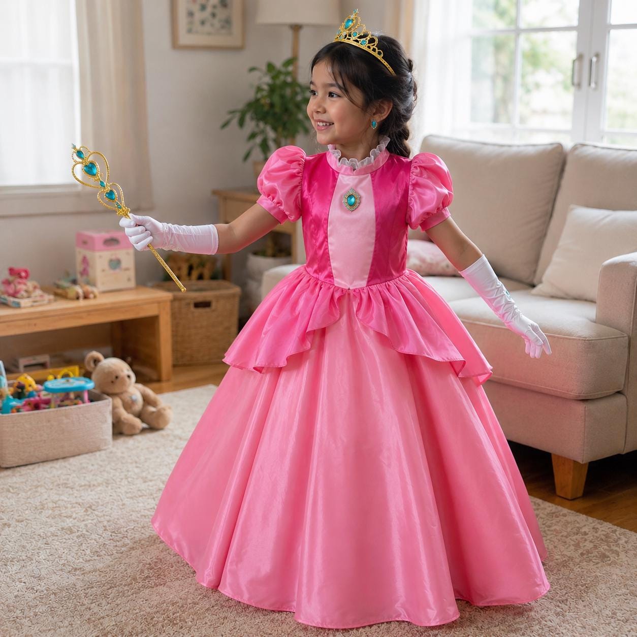 princess peach gold dress daffodil