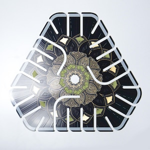 Patchkabelhållare för Eurorack: Mikrofonstativmonterat Mandala-kretskort. Rymmer minst 125 kablar