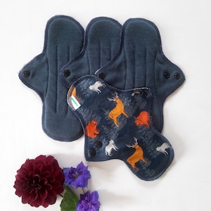 No PUL Merino Wool / Silk Reusable Period Pads. Menstruating Pad without PUL. Incontinence Pads.