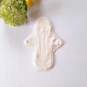 Undyed Merino Wool with Silk Reusable Period Pads.  Cloth Menstruating Pad. Incontinence Pads. Postpartum Pads