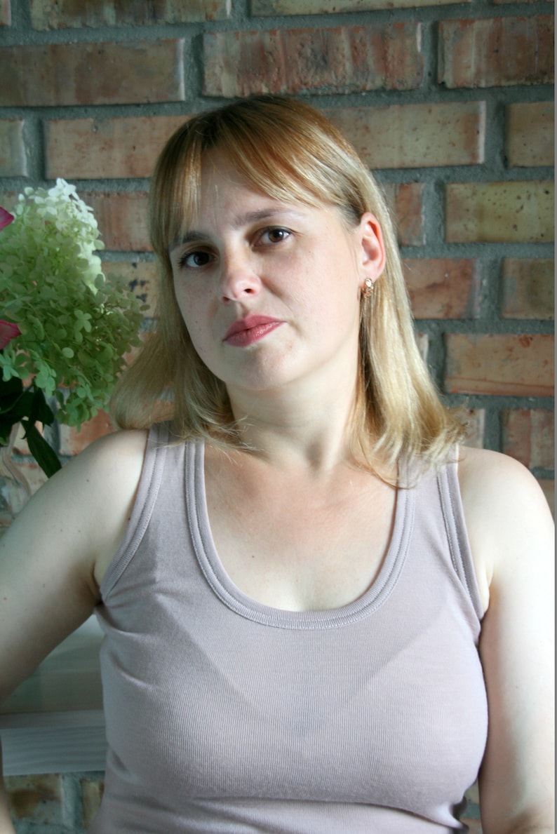 Merino Wool With Silk Sleeveless T shirt Organic Thermal Tank Top for