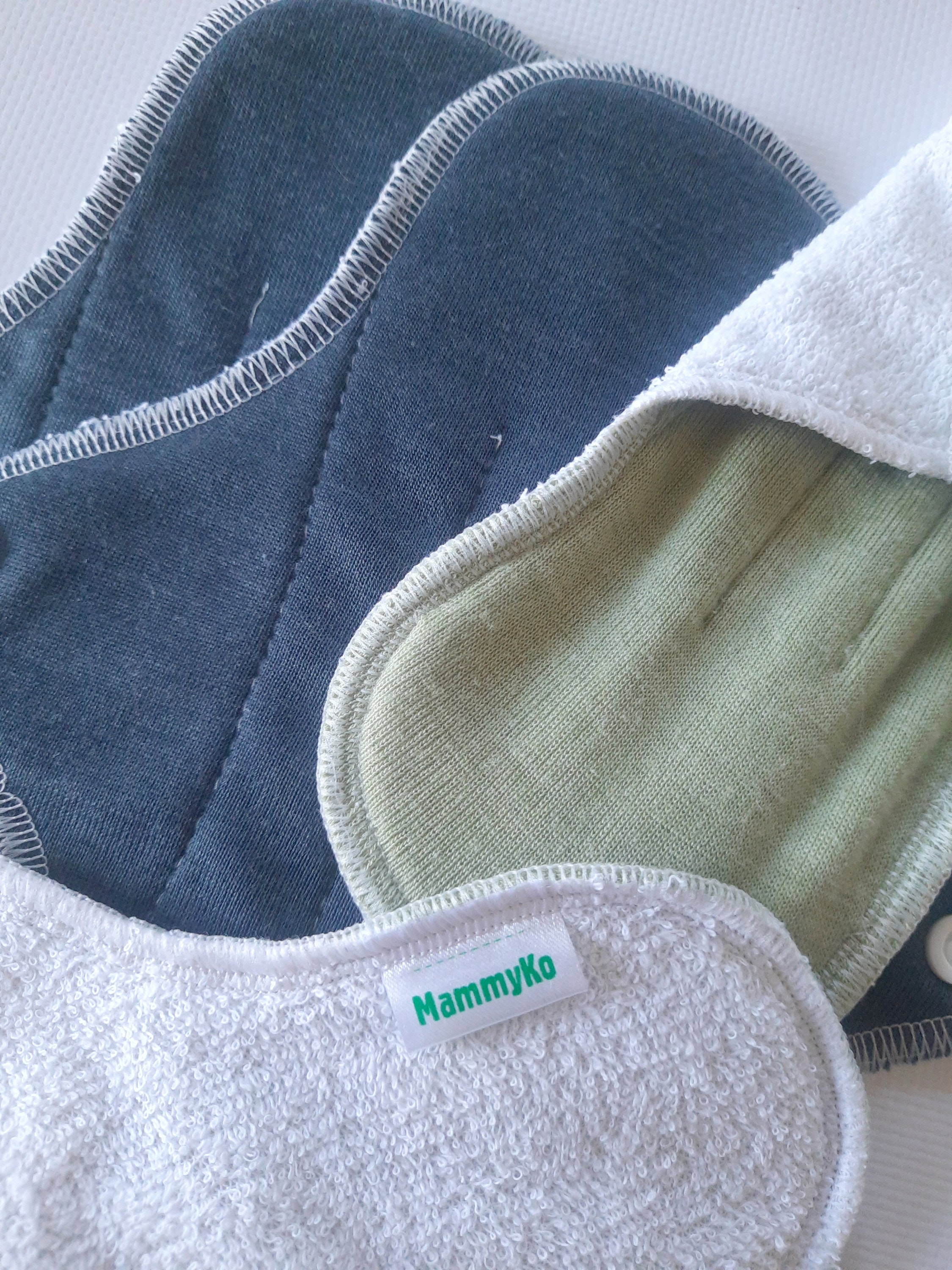Merino Wool With Silk Reusable Period Pads. Cloth Pads Starter Set of 4.  Incontinence Pads. 
