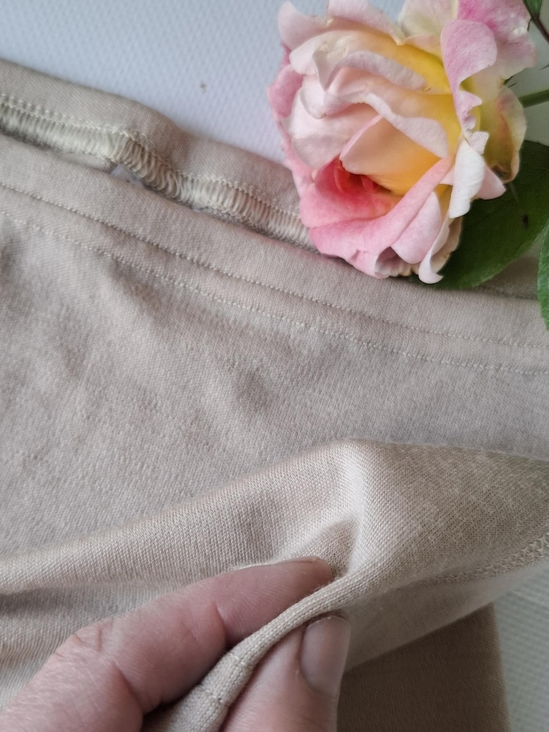 Double-weave 100% Merino wool High Waist womens hipsters. Hypoallergenic Undies. Ladies comfortable Underwear. image 9