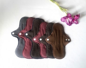 No PUL 100% Merino Wool Reusable Period Pads. Menstruating Pad without PUL. Incontinence Pads.