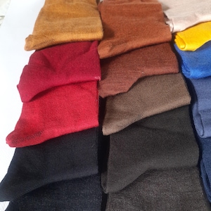 Merino Wool Womens Socks. Soft Cozy Plain Socks. Fall Gift for Her