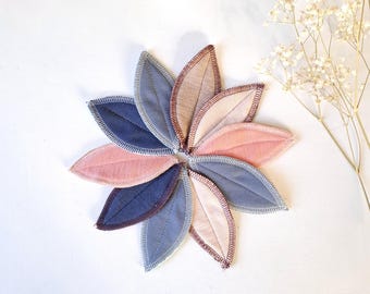 Set of Merino Wool / Cotton Interlabial Pads. Reusable Cloth Petal Pads