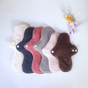 Merino Wool with Silk Reusable Period Pads. Cloth Menstrual Pads. Incontinence Pads. 1 piece.