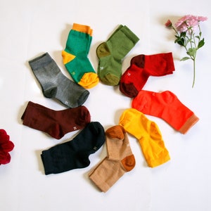 Merino Wool kid&#39;s socks. Fall baby socks. Warm winter socks for toddlers. Colors to choose.