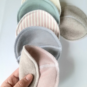 No PUL. Merino Wool or Merino/Silk Nursing pads. 3 pair set. Reusable Anatomic Breastfeeding Pads without PUL. Leakproof Washable. 4 layers. image 4