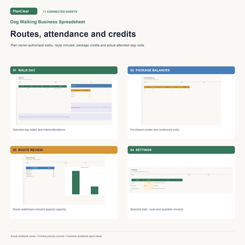 Dog Walking Business Spreadsheet | Excel Template With Guide - Etsy
