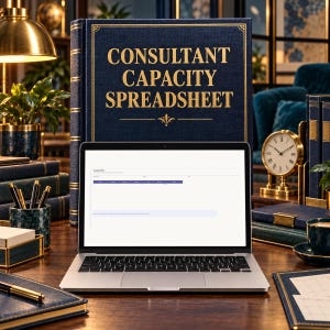 Consultant Capacity Spreadsheet | Excel Template with Guide
