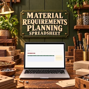 Material Requirements Planning Spreadsheet | Excel Template with Guide