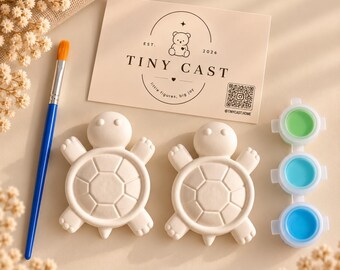 DIY Schilderen Schildpadjes – Gipsfiguren met Verf en Kwast – Creatief Kinderfeestje – Knutselpakket voor Kinderen