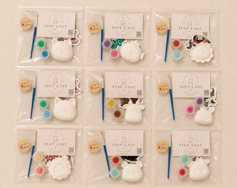 Party Favors – DIY Painting Set for Children – Children's Party – Birthday – Treat – Handmade Plaster Figure