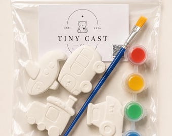 Car Painting Set for Children | Plaster Car Painting | DIY Craft Kit | Creative Gift for Children | Paint Set with Brush