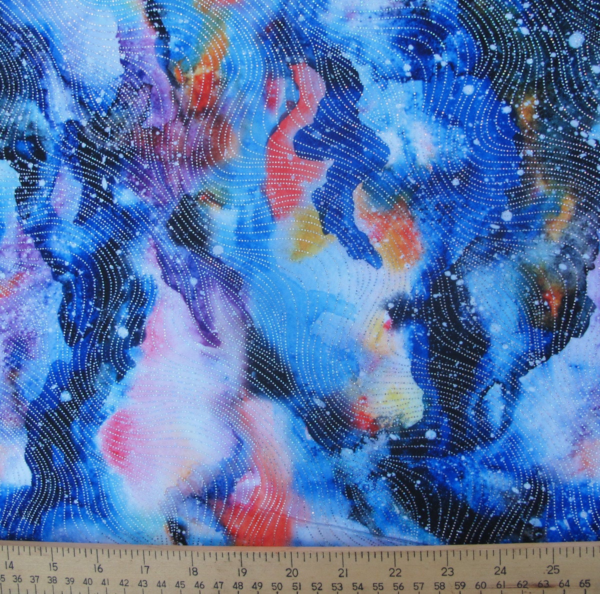 Lycra Fabric Spandex polyester material blue shades orange Etsy