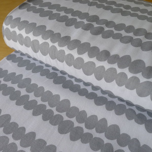 Bella Lotta Jansdotter - Bubble Stripe Light Grey - HALF YARD