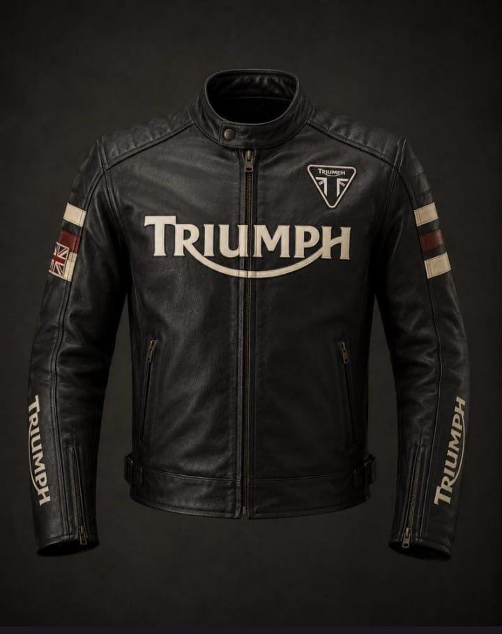Triumph motorcycle leather jacket - Etsy 日本