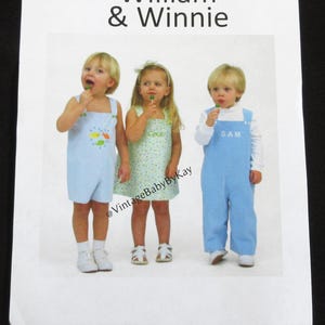 Children's Corner pattern William & Winnie size 12 month-4 Jumper or Romper, Button Shoulder Dress or Overalls, Easy Lined Garment