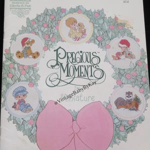 Precious Moments in Miniature Cross Stitch Booklet, PM-35 by Gloria and Pat, All Occasion Designs for Ornaments or Quilt Blocks, Vintage 90s