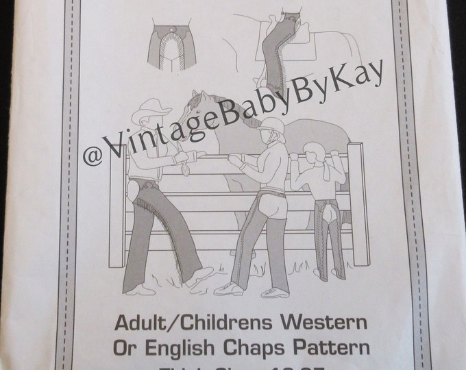 Suitability Pattern #2600 Chaps to Sew DIY, Adult/child Western or ...