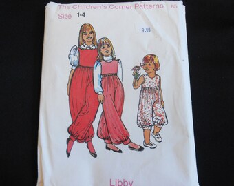 THE CHILDREN/'S CORNER PATTERNS ~ GIGI ~ CHILD SIZES 1-4 ~ #263
