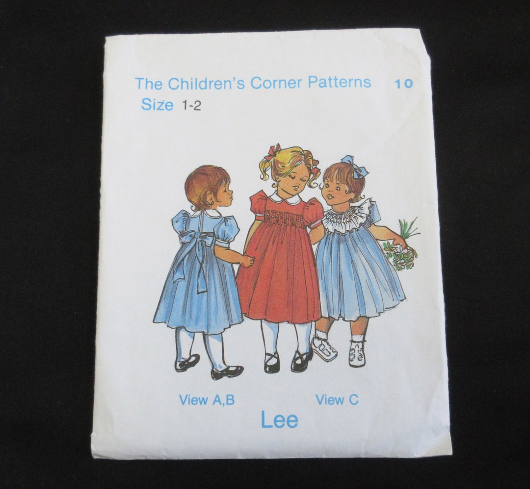 Children's Corner Pattern Lee Sz 12 OR 34 Sewing Girl Smocked Yoke