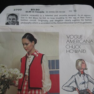 Vogue Chuck Howard Designer Pattern 2703 Size 12, American Designer ...