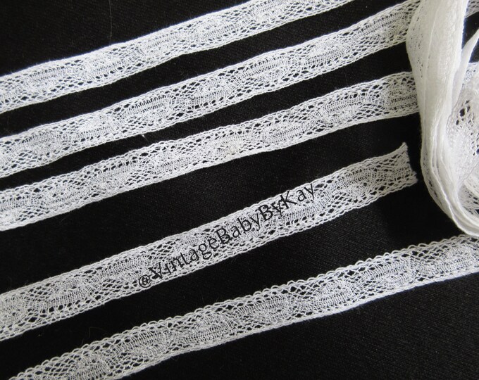 Galloon Lace Yardage 1.75 Wide, ECRU Heirloom Sewing Supply Floral