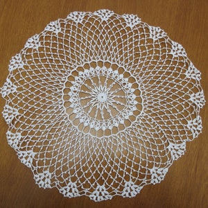Large White Lace Doily Lot of 3, Round Shapes 14.518.5, Vintage Lacy Centerpiece Table Linens, Mix and Match Decor Party Wedding image 5