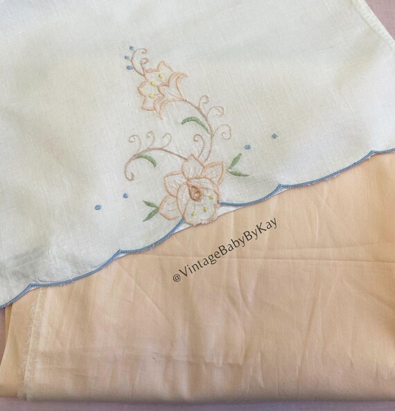 Pima Batiste Fabric Yardage and Matching Tea Towel for Collar, 2 yards x 44" wide Peach Color High Quality Cotton
