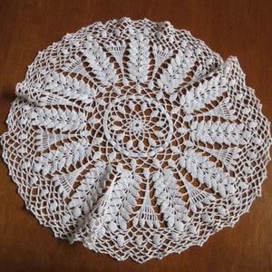 Large White Lace Doily Lot of 3, Round Shapes 14.518.5, Vintage Lacy Centerpiece Table Linens, Mix and Match Decor Party Wedding image 4