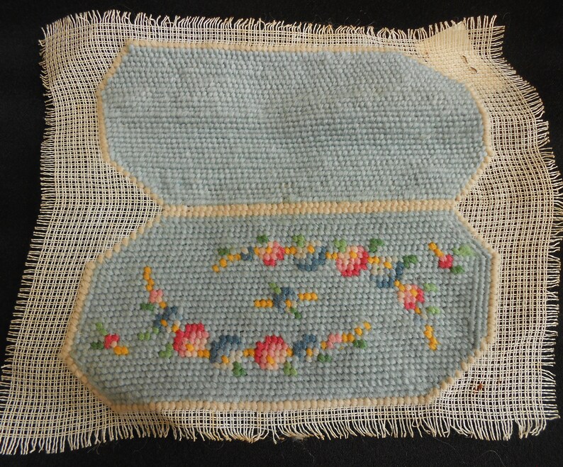 Needlepoint Eyeglass Case Canvas Stitched Ready to Assemble Etsy