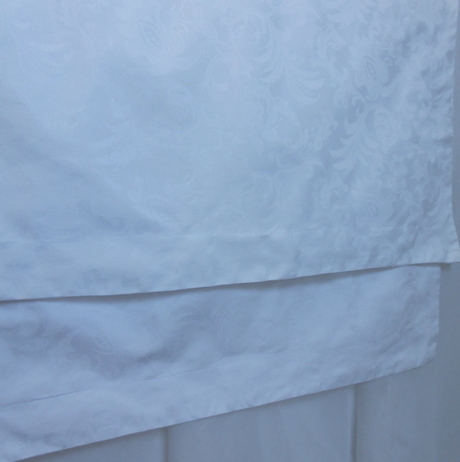 Pair Damask Pillow Shams Vintage Standard Pillow Size White Etsy